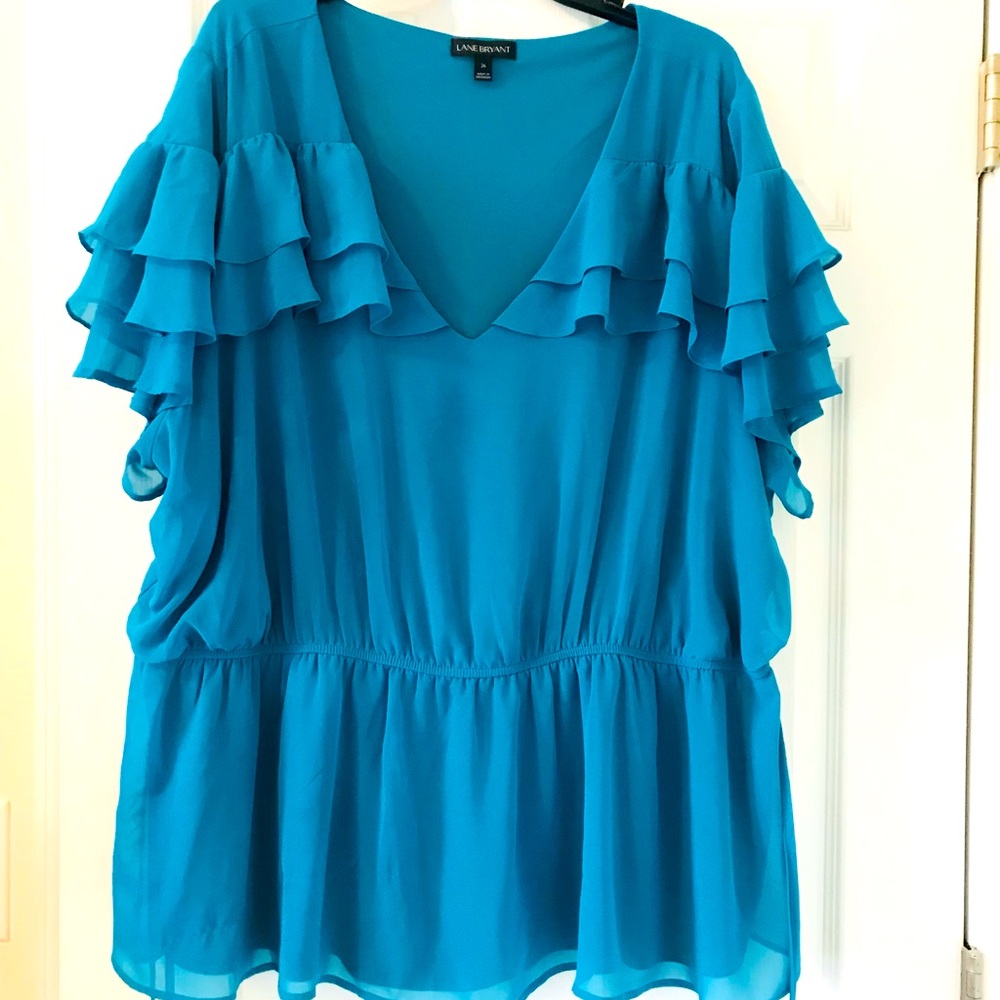 Triple Ruffled Teal